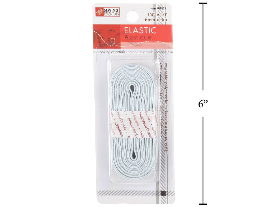Élastique 6 mm x 3 m blanc