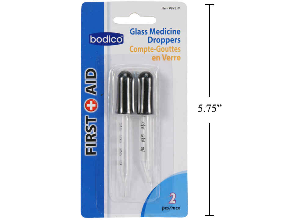 Compte-goutte en verre Bodico (paquet de 2)