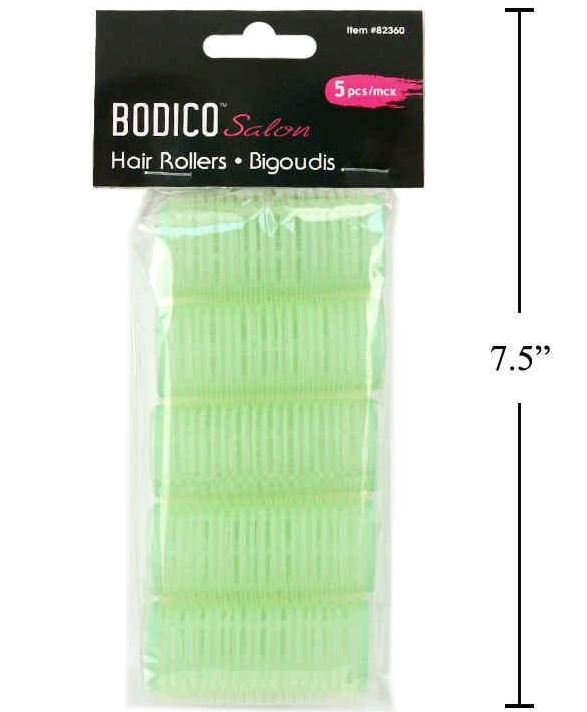 Rouleau à cheveux 1 pouces x 2,5 pouces vert (paquet de 5)