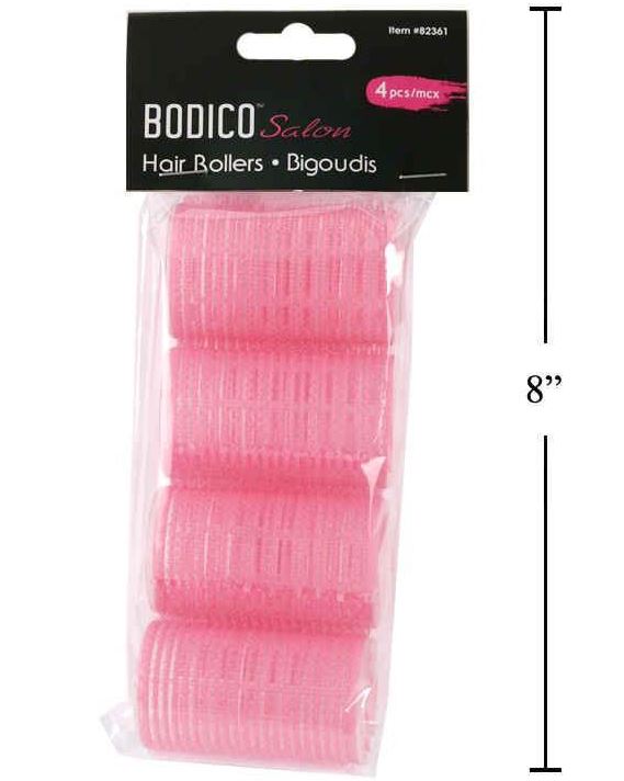 Rouleau à cheveux 1,4 pouces x 2,5 pouces rose (paquet de 4)