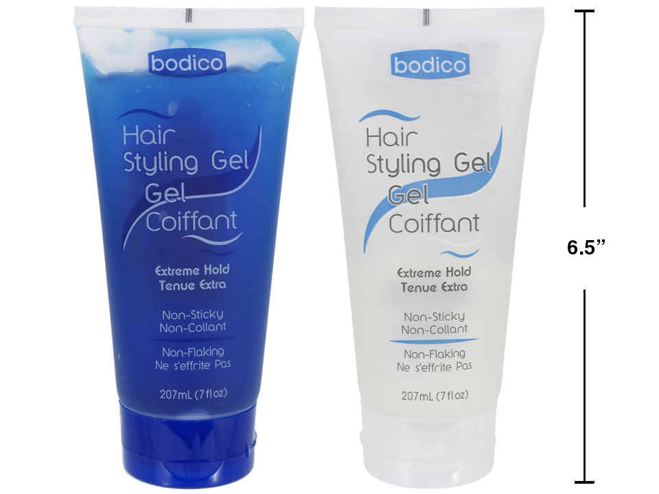 Gel coiffant tenue extra Bodico 207 ml bleu ou transparent