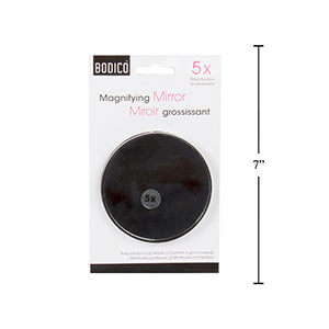 Miroir grossissant rond 5 X avec ventouses