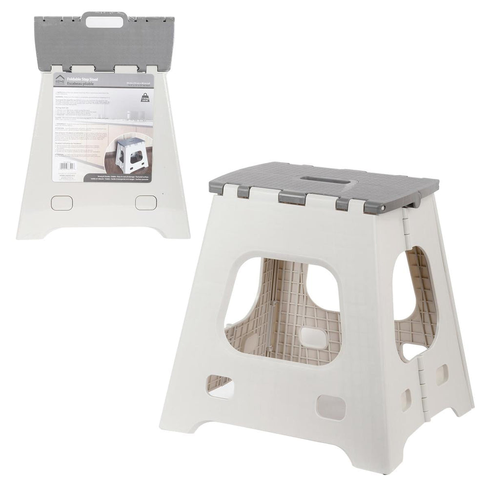 Escabeau repliable 38 cm supportant 220 lb gris