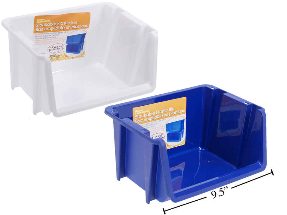 Bac en plastique empilable 9,5 po x 7,5 po x 5 po