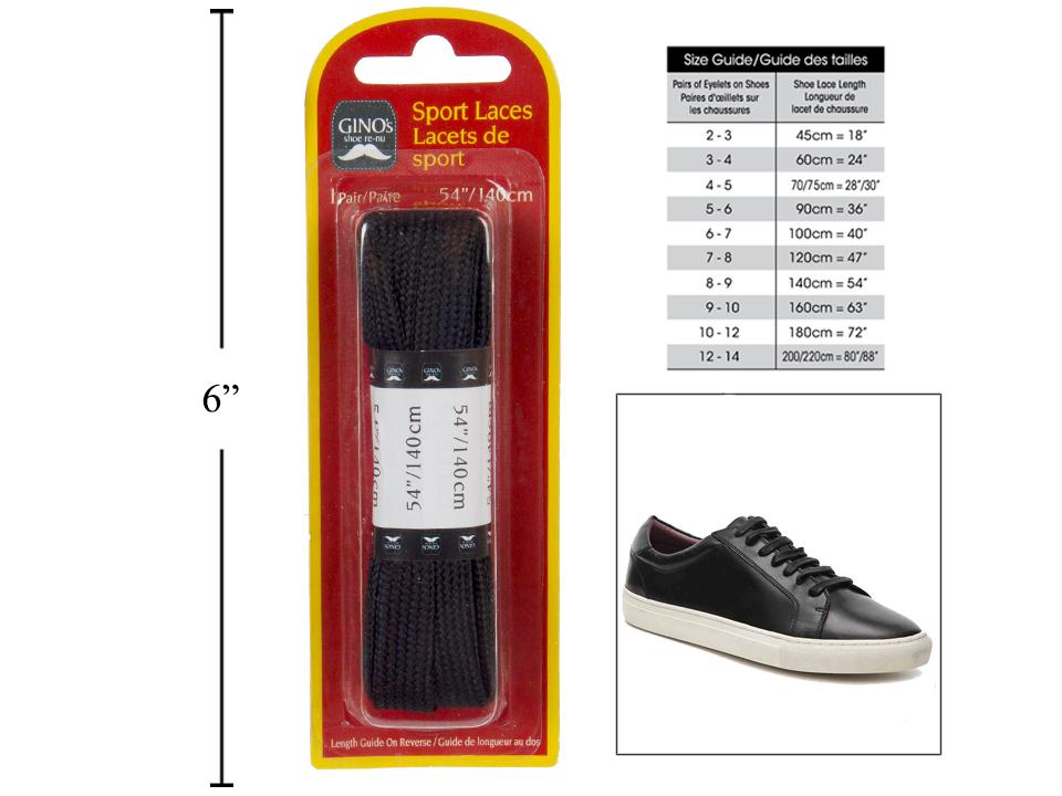 Lacet plat 54 pouces 1 paire Gino's