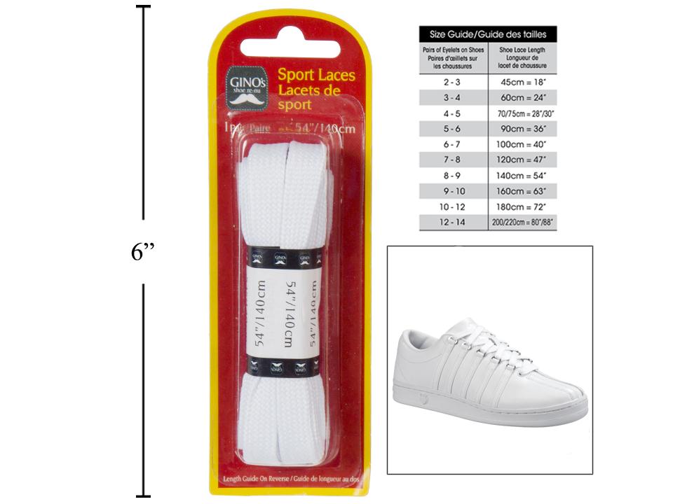 Lacet plat 54 pouces 1 paire Gino's