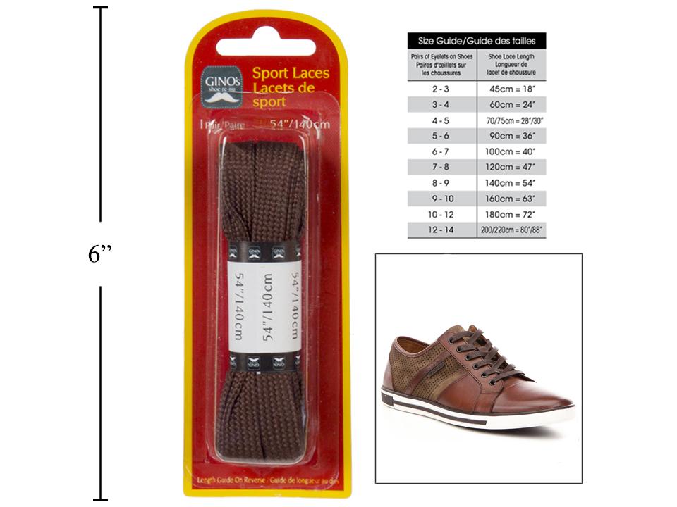 Lacet plat 54 pouces 1 paire Gino's