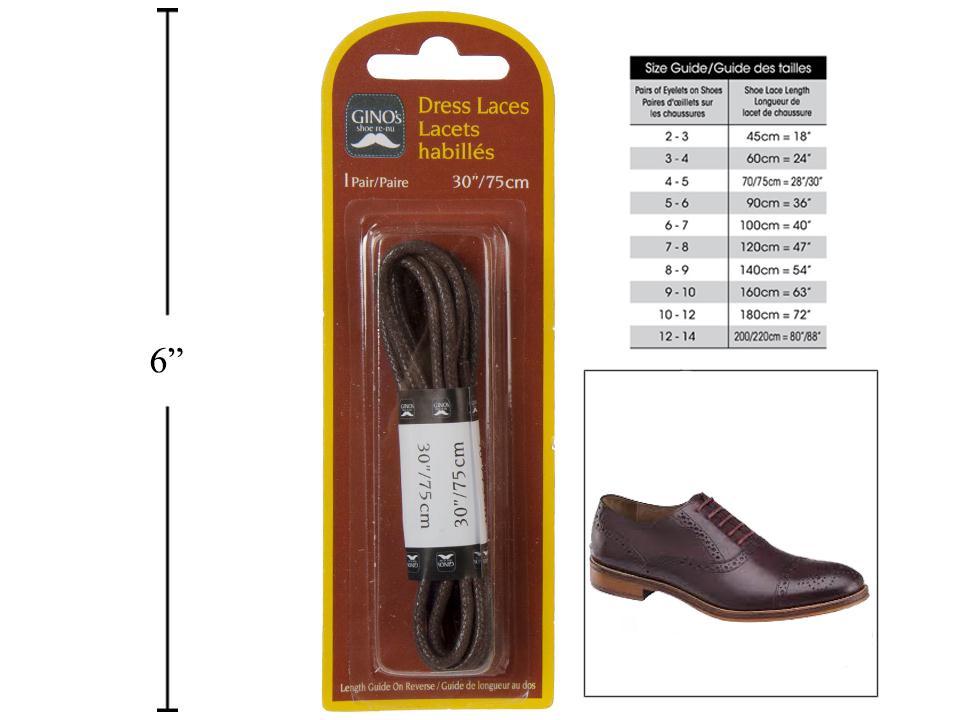Lacet rond 30 pouces 1 paire Gino's