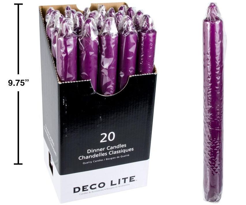 Chandelle effilée 10 po mauve