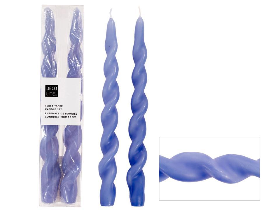 Chandelle spirale 10 po bleue (boîte de 2)