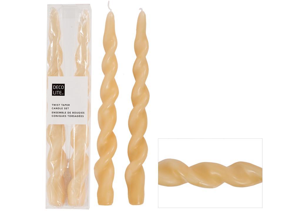 Chandelle spirale 10 po beige (boîte de 2)