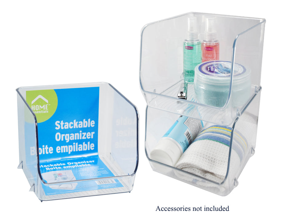 Boîte empilable 6 po clair