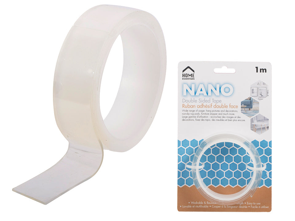 Ruban adhésif double face transparent épais 1 m