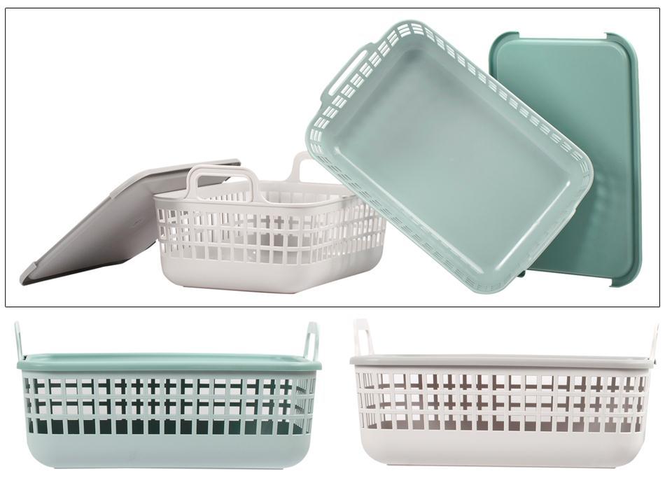 Panier de rangement avec couvercle 13 po x 6 po