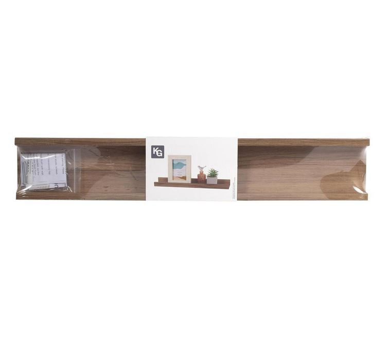 Tablette murale avec rebord en bois 23 po