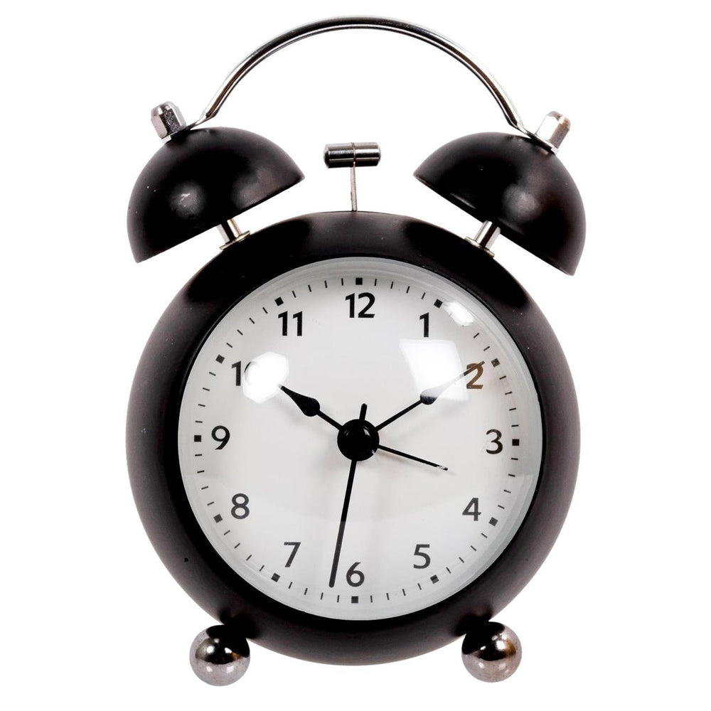 Cadran réveille-matin à double cloche Penn noir