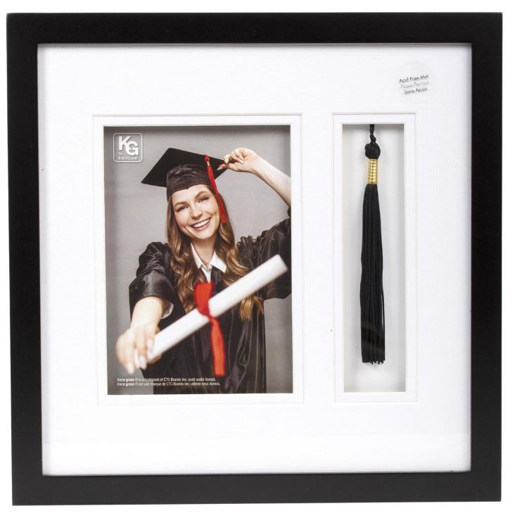 Cadre photo de graduation noir (pour pampille et 1 photo 4 po x 6 po)