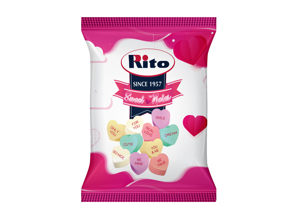 Bonbons coeurs en sucre Sweet Notes 150 g