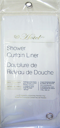 Doublure de rideau de douche en vinyle avec aimant 70 x 72 pouces blanc