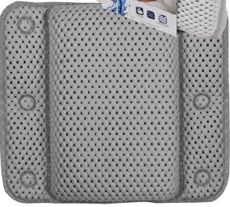 Oreiller de bain 11,5 pouces x 12 pouces gris