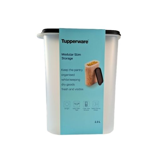 Tupperware modulaire slim 2,3 L avec couvercle noir