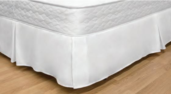 Jupon de lit plissé en microfibre