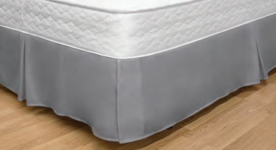 Jupon de lit plissé en microfibre