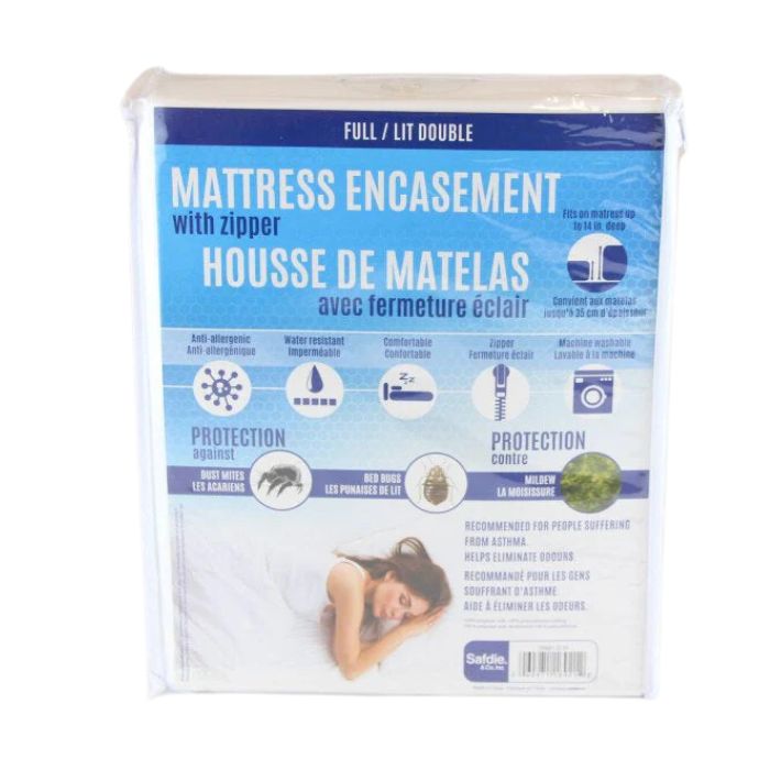 Couvre-matelas imperméable avec fermeture éclair