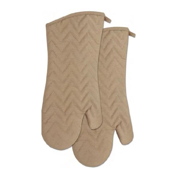 Mitaine pour le four longue motif chevrons