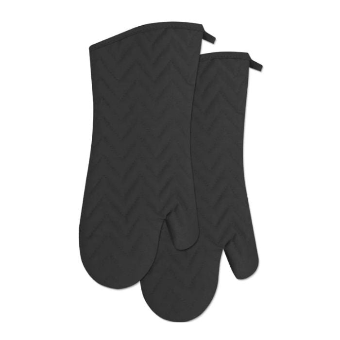Mitaine pour le four longue motif chevrons