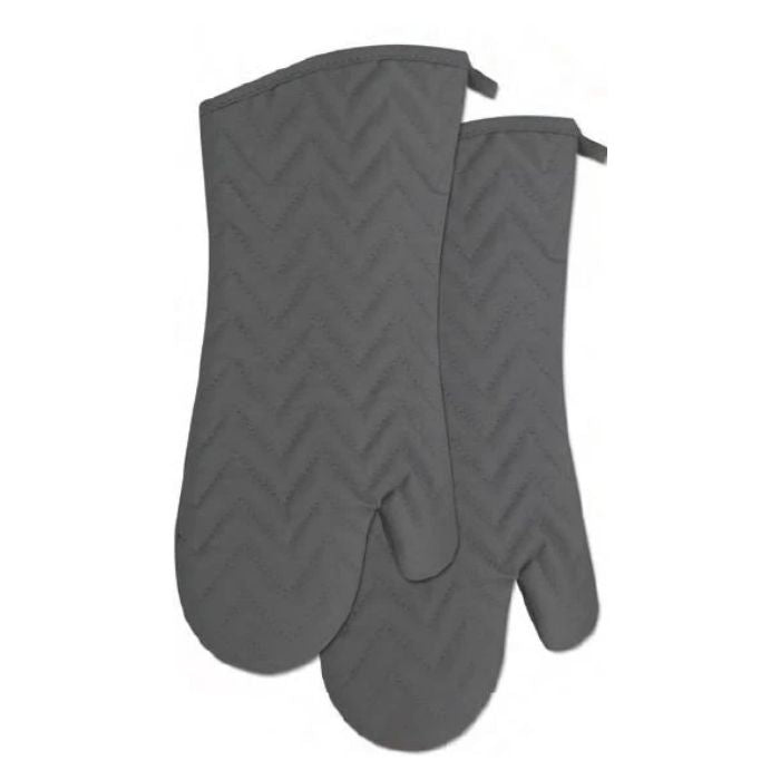 Mitaine pour le four longue motif chevrons