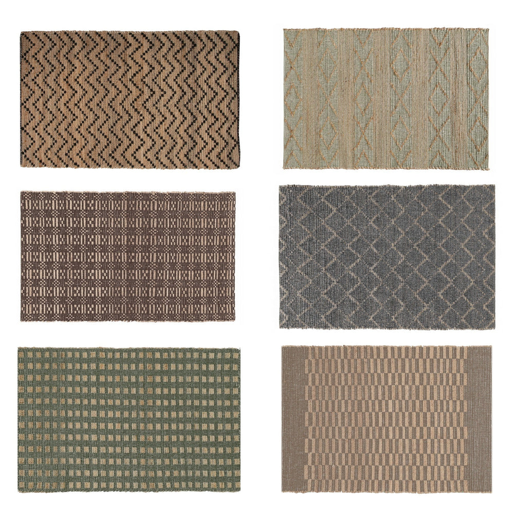 Tapis 36 po x 48 po en jute et chenille