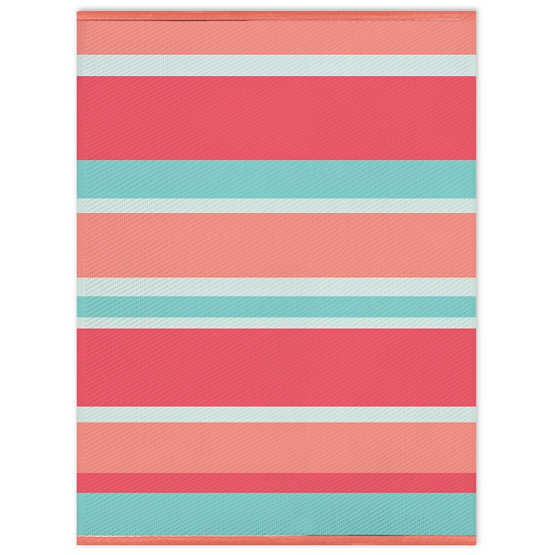 Tapis tissé rayé