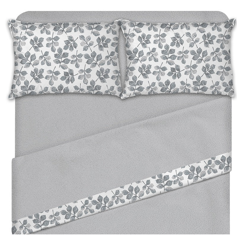 Ensemble de draps thérapeutique feuilles grises
