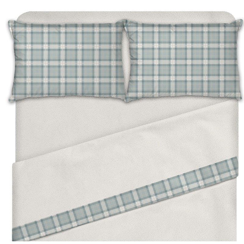 Ensemble de draps thérapeutique carreaux paisibles beiges
