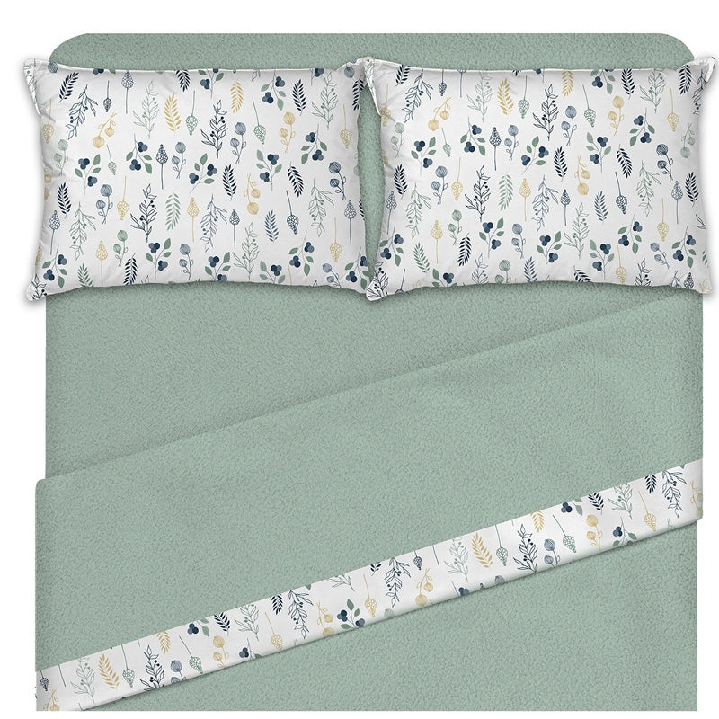Ensemble de draps thérapeutique flore d'automne verte