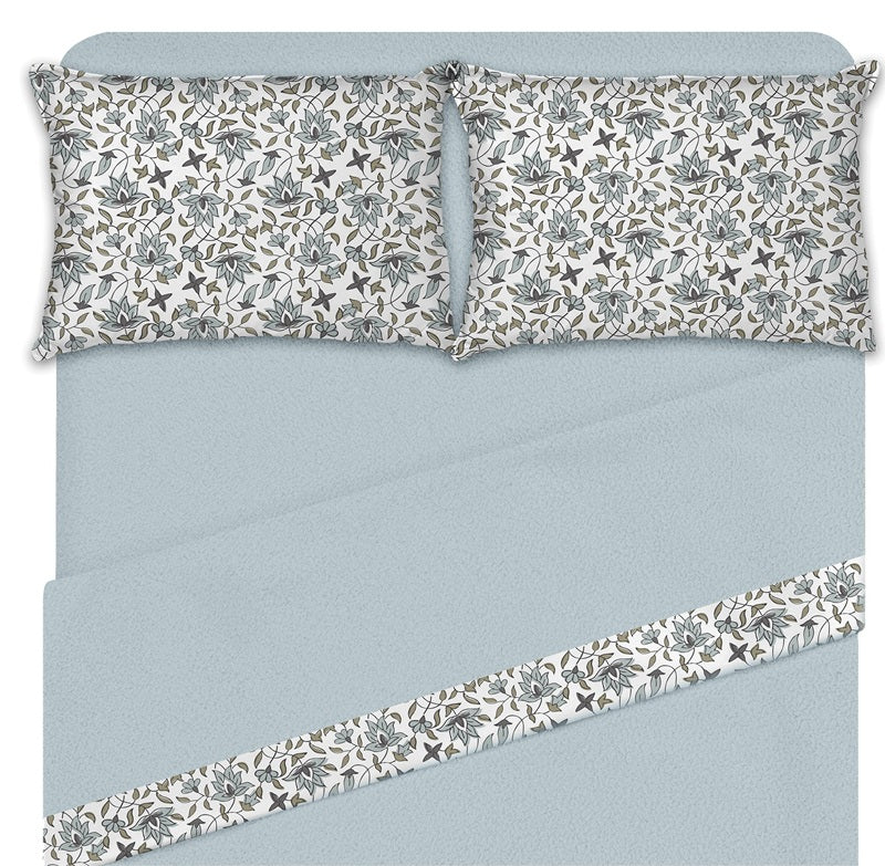 Ensemble de draps en molleton thérapeutique vignes bleu