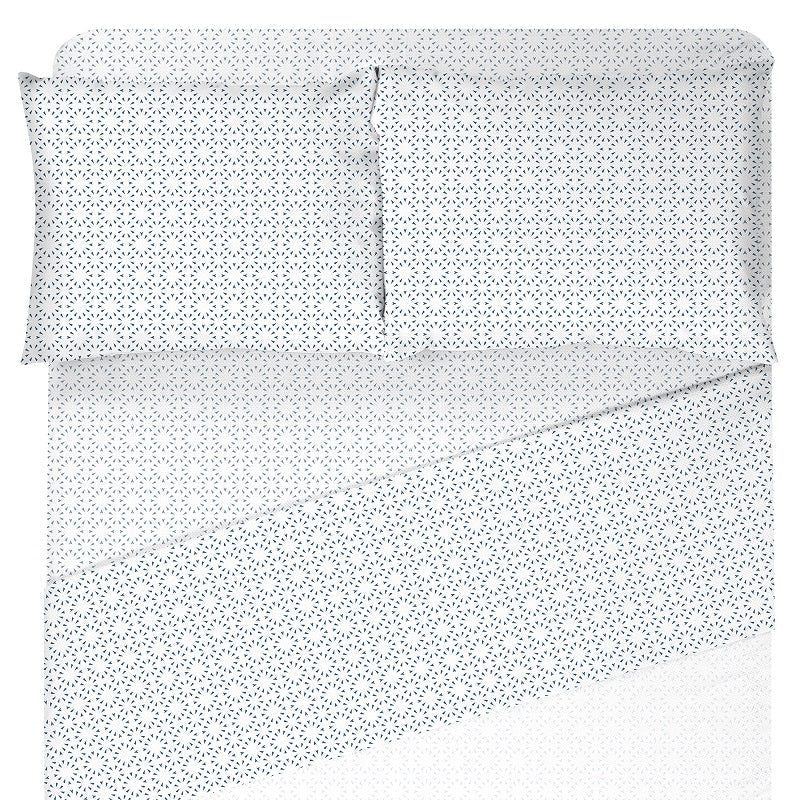 Ensemble de draps en microfibre Brington bleu