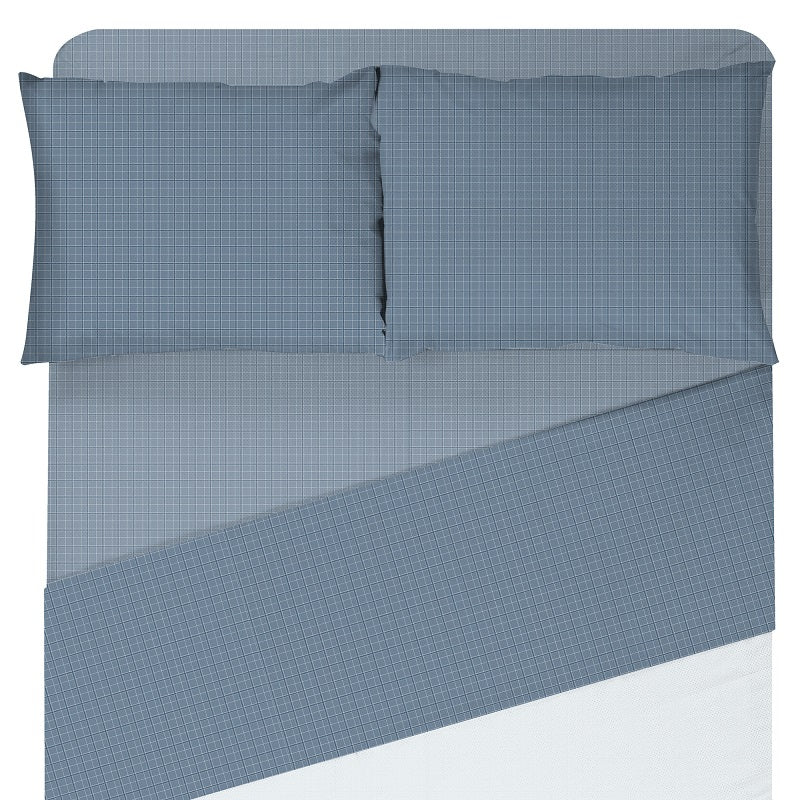 Ensemble de draps en microfibre Denzel bleu