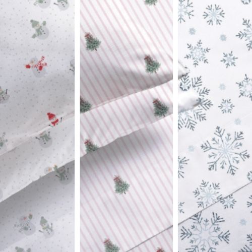 Ensemble de draps en microfibre motif de Noël