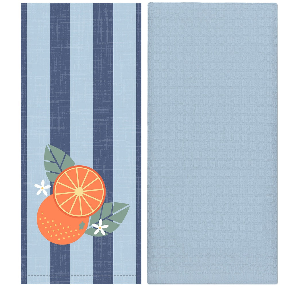 Serviette de cuisine en coton gaufré 18 po x 28 po oranges
