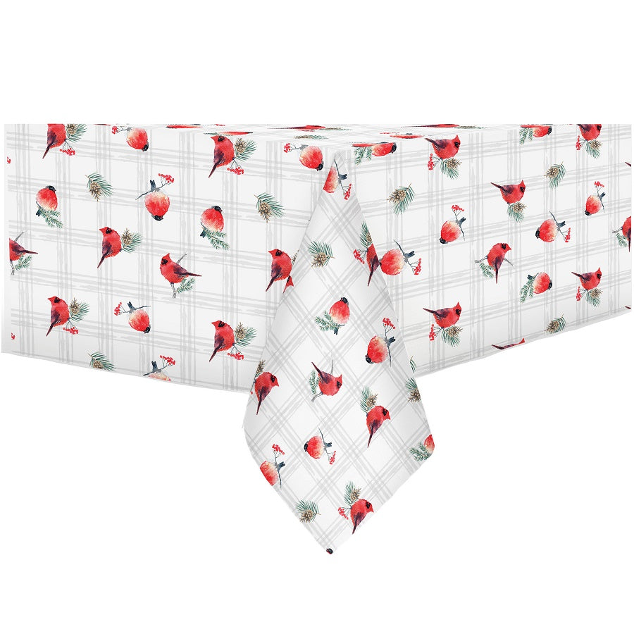 Nappe imprimée en tissu texturé cardinal