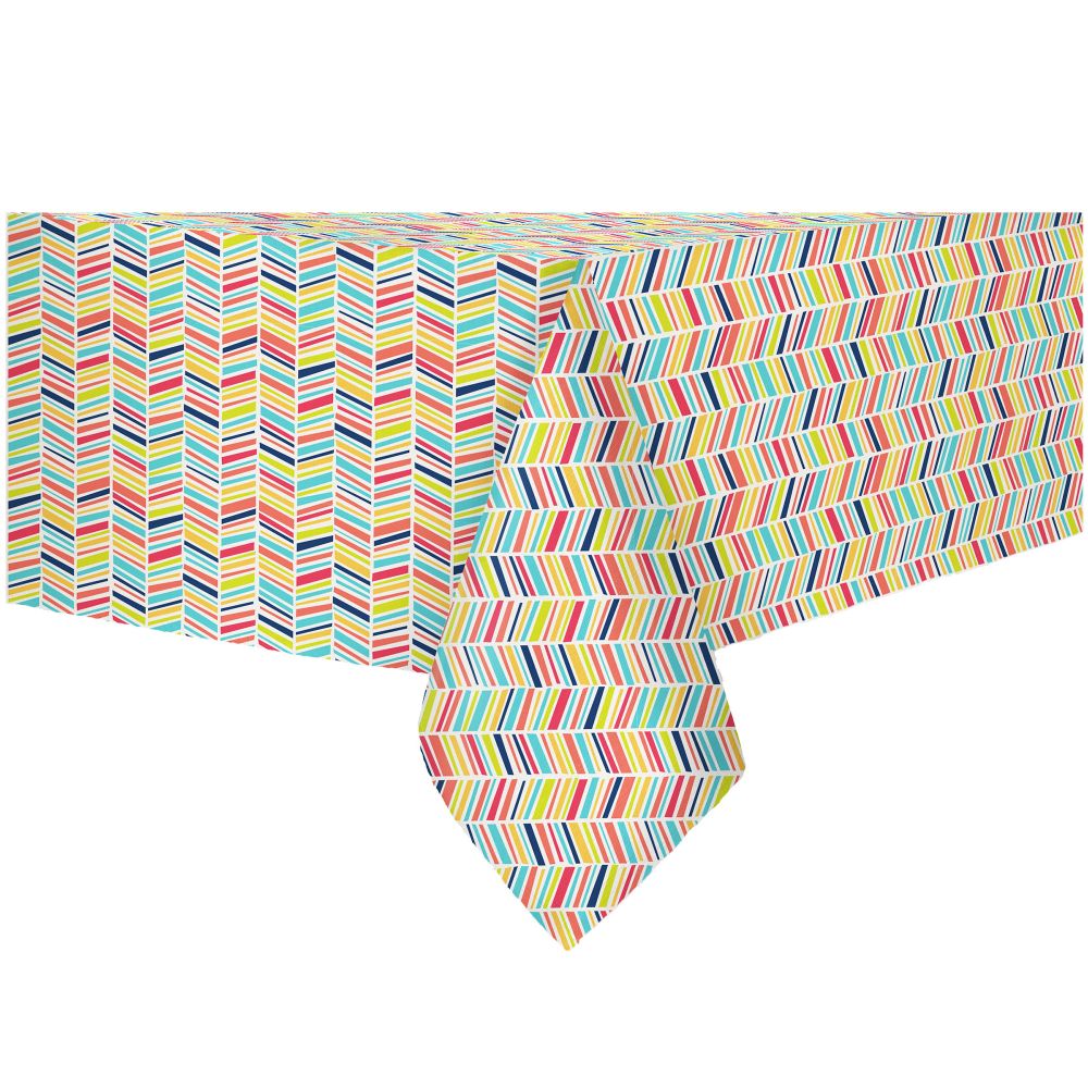 Nappe en tissu chevrons colorés