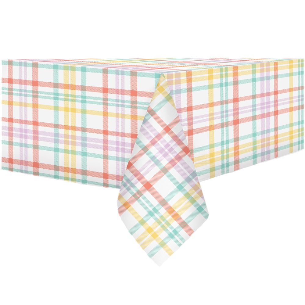 Nappe en tissu carreaux colorés