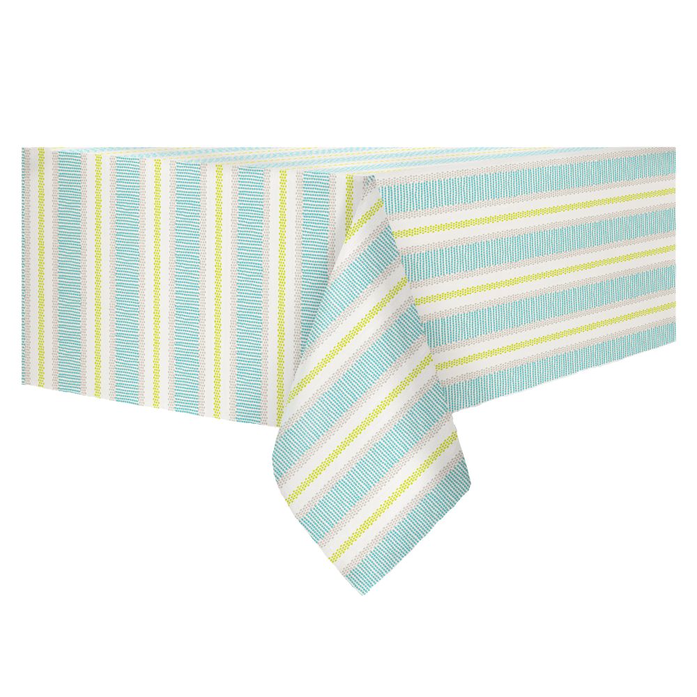 Nappe en PEVA rayures bleues et jaunes