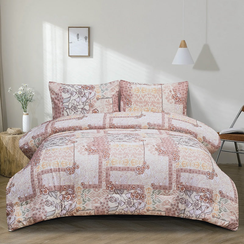 Ensemble de douillette réversible Camille rose et orange