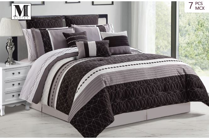 Ensemble de douillette Axis blanc, noir et gris