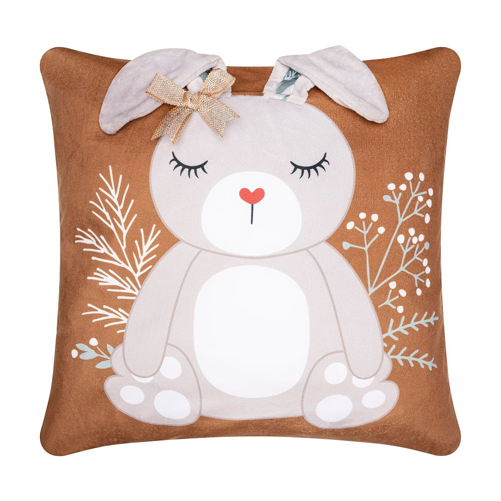Coussin 17 po x 17 po lapin