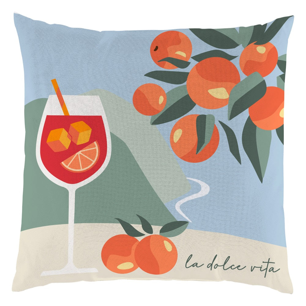 Coussin extérieur réversible 18 po x 18 po la dolce vita