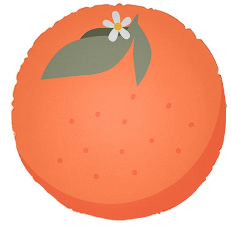Coussin extérieur 17 po x 17 po en forme d'orange